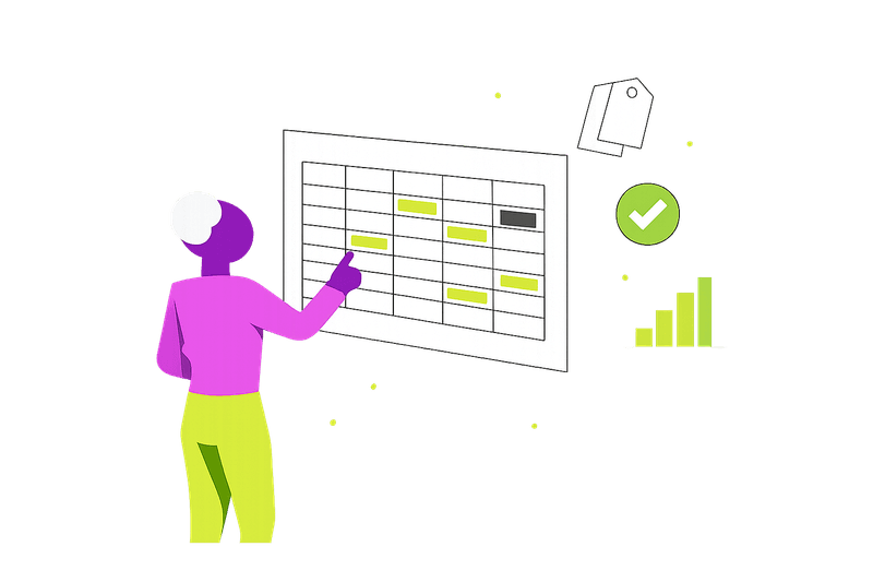 Ilustração de precificação transparente com balança equilibrada mostrando valor e custo